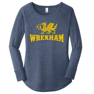 Wrexham Wales Red Dragons Soccer Futbol Women's Perfect Tri Tunic Long Sleeve Shirt