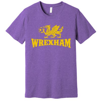 Wrexham Wales Red Dragons Soccer Futbol Premium T-Shirt