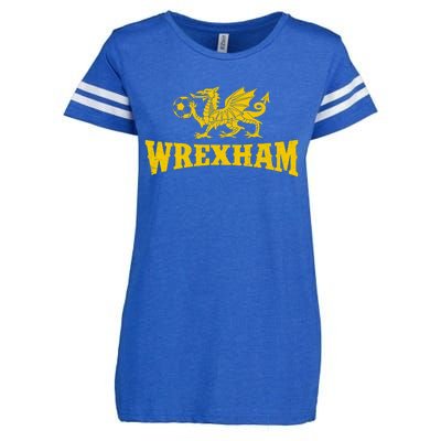 Wrexham Wales Red Dragons Soccer Futbol Enza Ladies Jersey Football T-Shirt