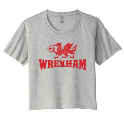 Wrexham Wales Red Dragons Soccer Futbol Women's Crop Top Tee