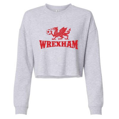 Wrexham Wales Red Dragons Soccer Futbol Cropped Pullover Crew