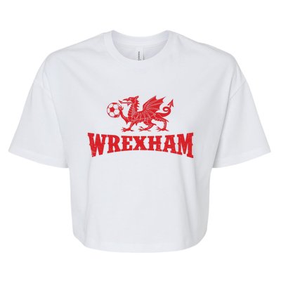 Wrexham Wales Red Dragons Soccer Futbol Bella+Canvas Jersey Crop Tee