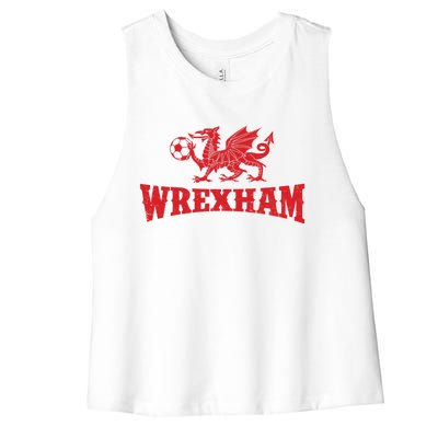 Wrexham Wales Red Dragons Soccer Futbol Women's Racerback Cropped Tank