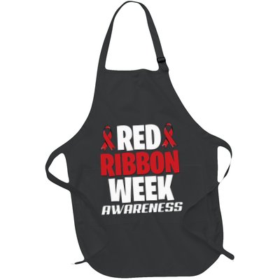 We Wear Red For Red Ribbon Week Awareness Mothers Teachers Apron