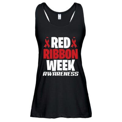 We Wear Red For Red Ribbon Week Awareness Mothers Teachers Ladies Essential Flowy Tank