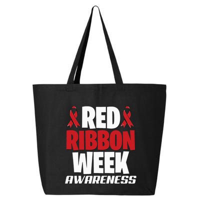 We Wear Red For Red Ribbon Week Awareness Mothers Teachers 25L Jumbo Tote