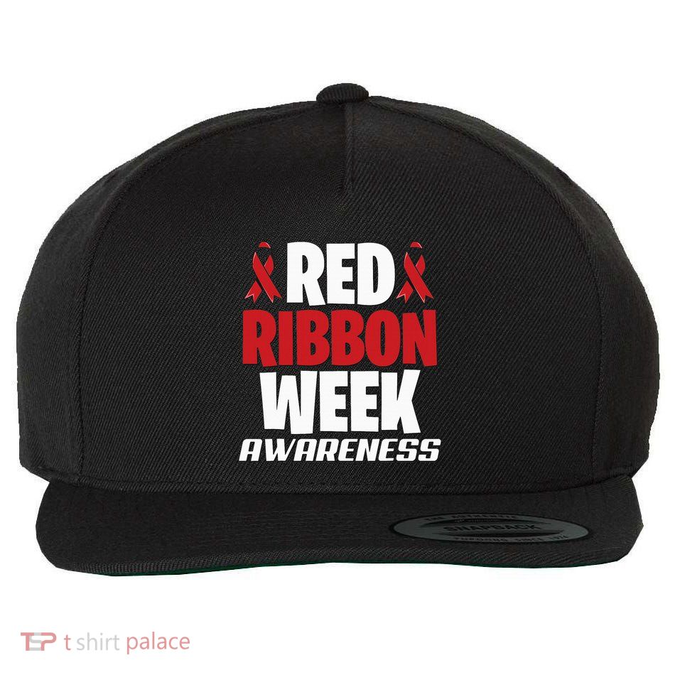 We Wear Red For Red Ribbon Week Awareness Mothers Teachers Wool Snapback Cap