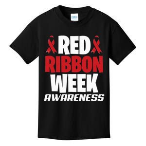 We Wear Red For Red Ribbon Week Awareness Mothers Teachers Kids T-Shirt