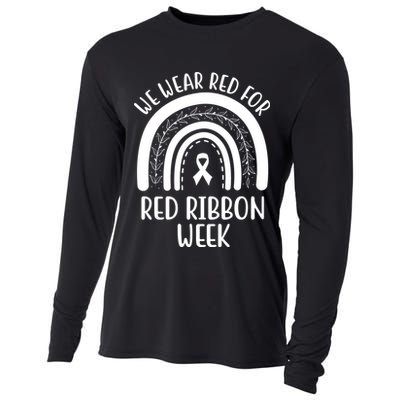 We Wear Red For Red Ribbon Week Rainbow Cooling Performance Long Sleeve Crew