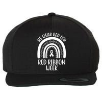 We Wear Red For Red Ribbon Week Rainbow Wool Snapback Cap