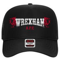 Wrexham Wales Red Dragon Retro Vintage High Crown Mesh Back Trucker Hat