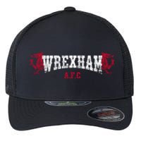 Wrexham Wales Red Dragon Retro Vintage Flexfit Unipanel Trucker Cap