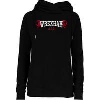 Wrexham Wales Red Dragon Retro Vintage Womens Funnel Neck Pullover Hood