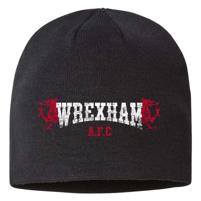 Wrexham Wales Red Dragon Retro Vintage Sustainable Beanie