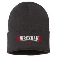 Wrexham Wales Red Dragon Retro Vintage Sustainable Knit Beanie