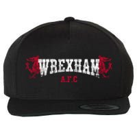 Wrexham Wales Red Dragon Retro Vintage Wool Snapback Cap