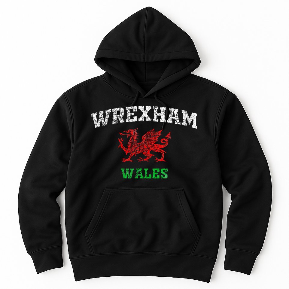 Wrexham Wales Retro Vintage Hoodie