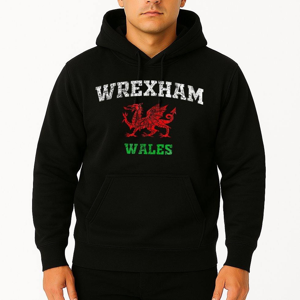 Wrexham Wales Retro Vintage Hoodie