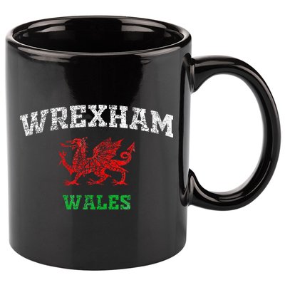Wrexham Wales Retro Vintage 11oz C Handle Ceramic Mug
