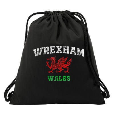 Wrexham Wales Retro Vintage Drawstring Bag