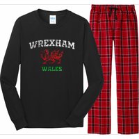 Wrexham Wales Retro Vintage Long Sleeve Pajama Set