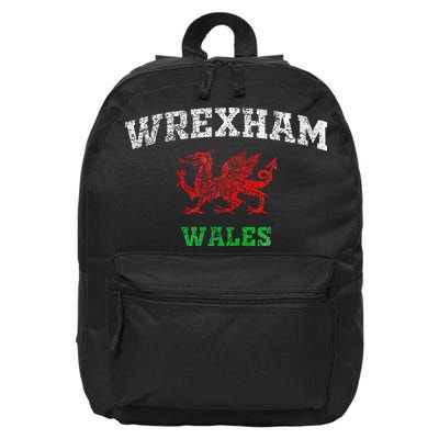 Wrexham Wales Retro Vintage 16 in Basic Backpack