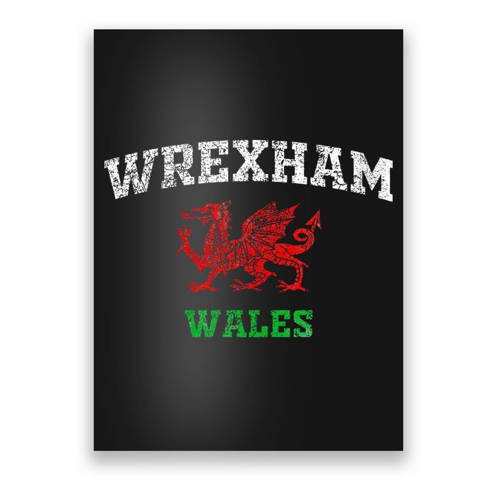 Wrexham Wales Retro Vintage Poster