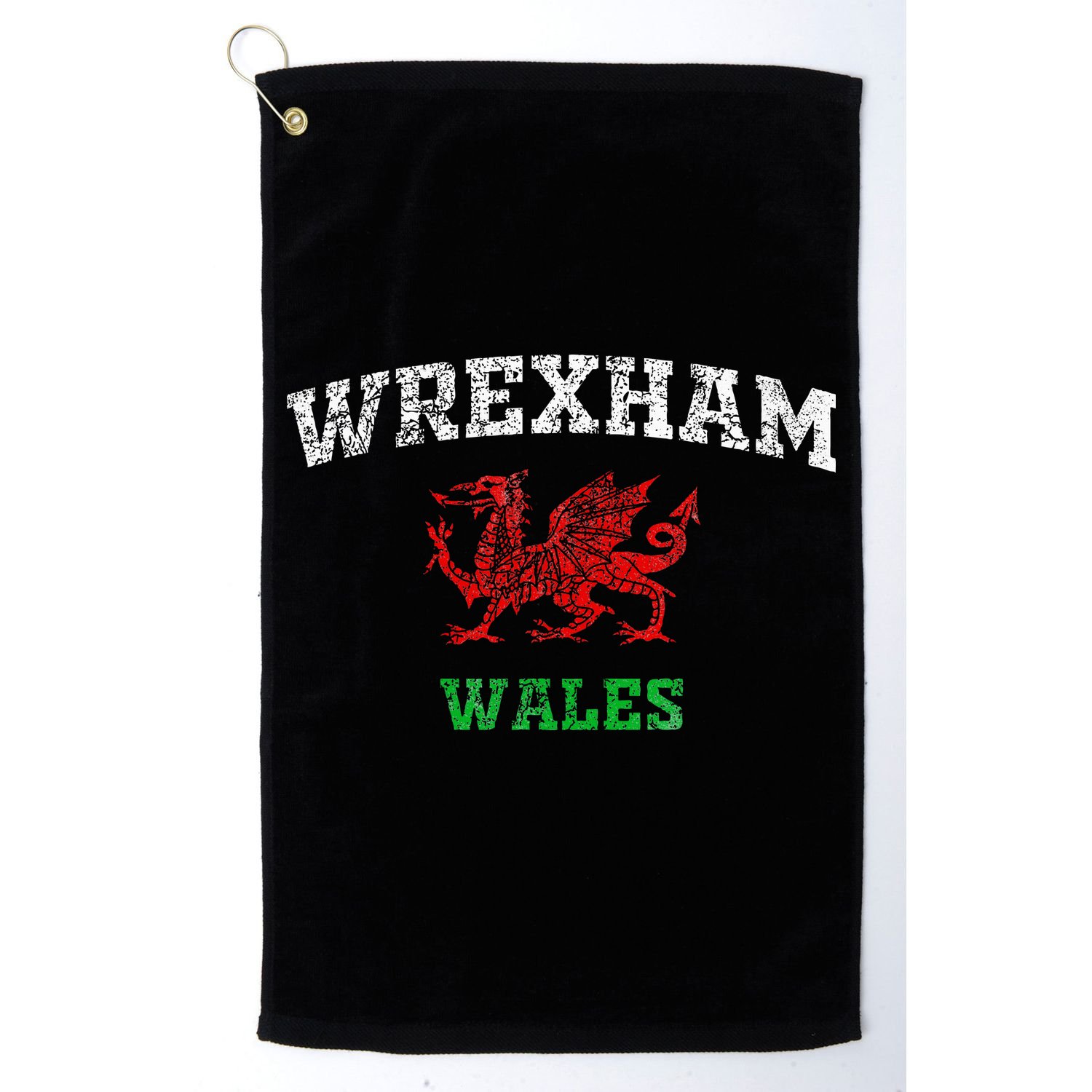 Wrexham Wales Retro Vintage Golf Towel