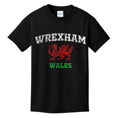Wrexham Wales Retro Vintage Kids T-Shirt