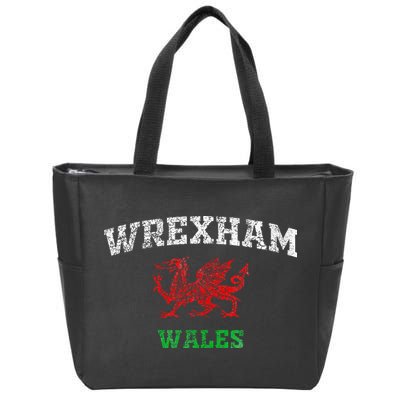 Wrexham Wales Retro Vintage Zip Tote Bag