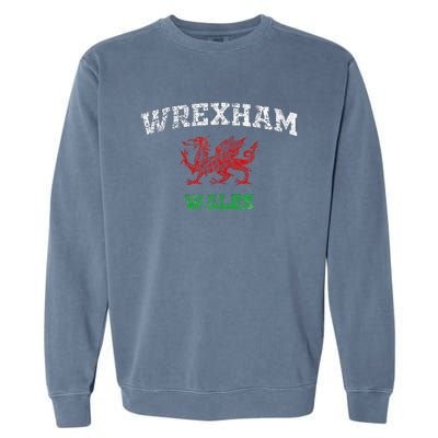 Wrexham Wales Retro Vintage Garment-Dyed Sweatshirt