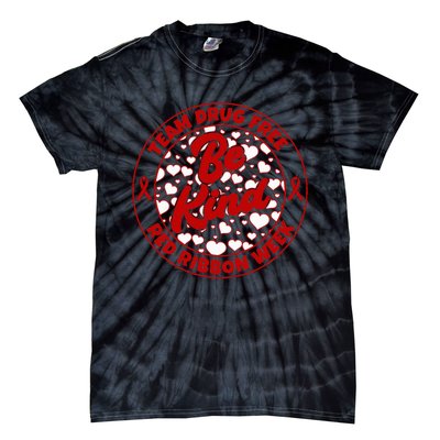 We Wear Red For Red Ribbon Week Drug Abuse Awareness Tie-Dye T-Shirt