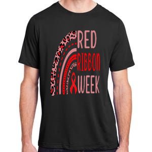 We Wear Red For Red Ribbon Week Awareness rainbow Leopard Adult ChromaSoft Performance T-Shirt