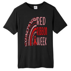 We Wear Red For Red Ribbon Week Awareness rainbow Leopard Tall Fusion ChromaSoft Performance T-Shirt