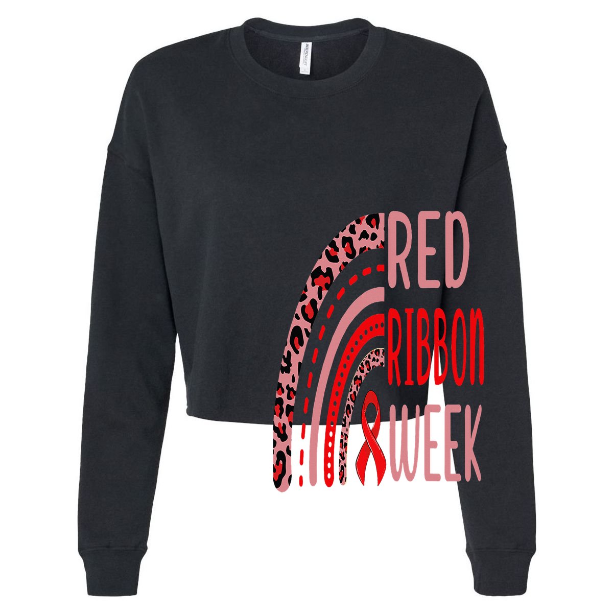 We Wear Red For Red Ribbon Week Awareness rainbow Leopard 15oz Campfire Ceramic Mug