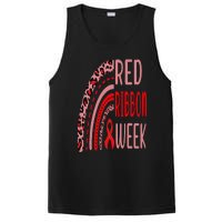 We Wear Red For Red Ribbon Week Awareness rainbow Leopard PosiCharge Competitor Tank