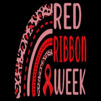 We Wear Red For Red Ribbon Week Awareness rainbow Leopard Wool Snapback Cap
