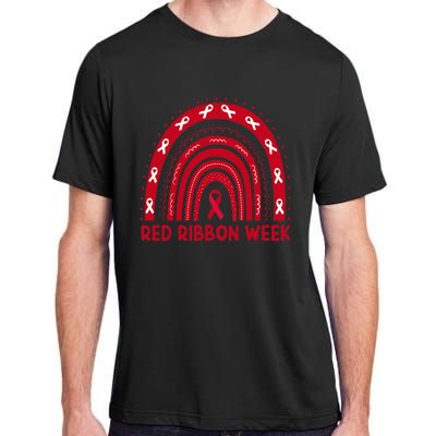 We Wear Red For Red Ribbon Week Awareness Red Rainbow Adult ChromaSoft Performance T-Shirt