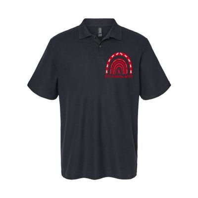 We Wear Red For Red Ribbon Week Awareness Red Rainbow Softstyle Adult Sport Polo