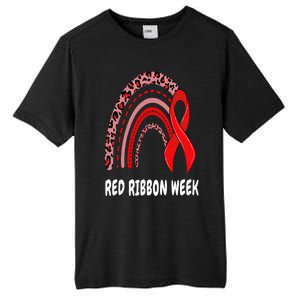 We Wear Red For Red Ribbon Week Awareness rainbow Leopard Tall Fusion ChromaSoft Performance T-Shirt