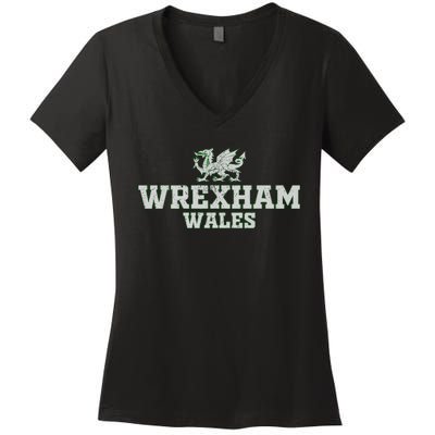 W.R.E.X.H.A.M Wales Retro Vintage Women's V-Neck T-Shirt