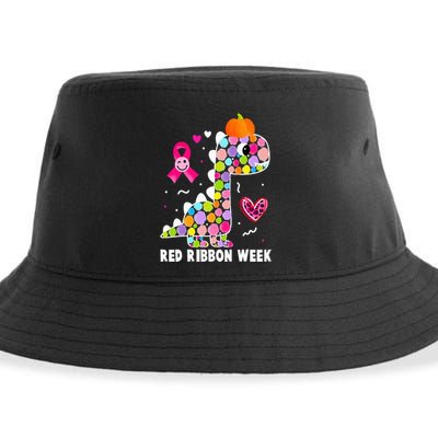 We Wear Red Ribbon Week Awareness Red Ribbon Week Sustainable Bucket Hat