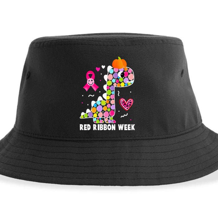 We Wear Red Ribbon Week Awareness Red Ribbon Week Sustainable Bucket Hat