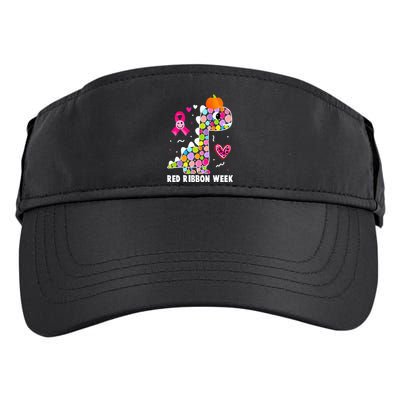 We Wear Red Ribbon Week Awareness Red Ribbon Week Adult Drive Performance Visor