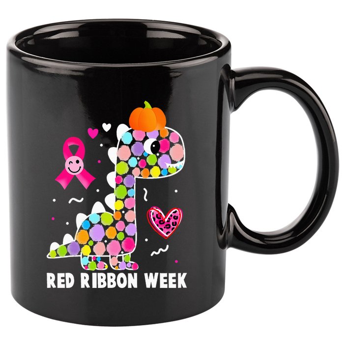 We Wear Red Ribbon Week Awareness Red Ribbon Week 11oz C Handle Ceramic Mug