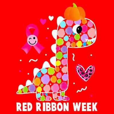 We Wear Red Ribbon Week Awareness Red Ribbon Week T-Shirt