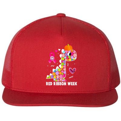 We Wear Red Ribbon Week Awareness Red Ribbon Week Flatbill Hat