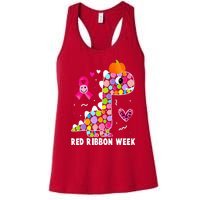 We Wear Red Ribbon Week Awareness Red Ribbon Week Women's Racerback Tank