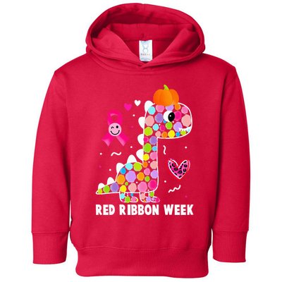 We Wear Red Ribbon Week Awareness Red Ribbon Week Toddler Hoodie