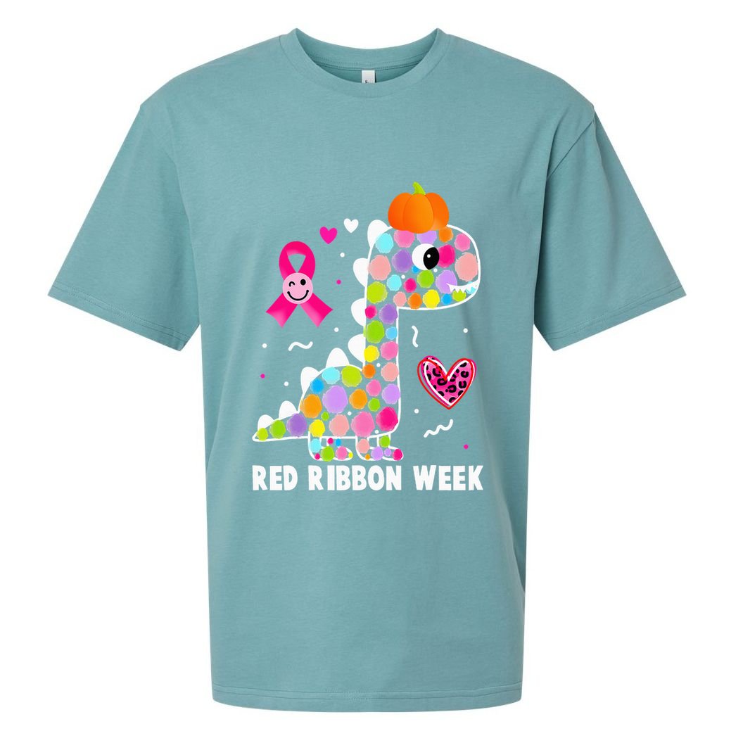 We Wear Red Ribbon Week Awareness Red Ribbon Week Sueded Cloud Jersey T-Shirt